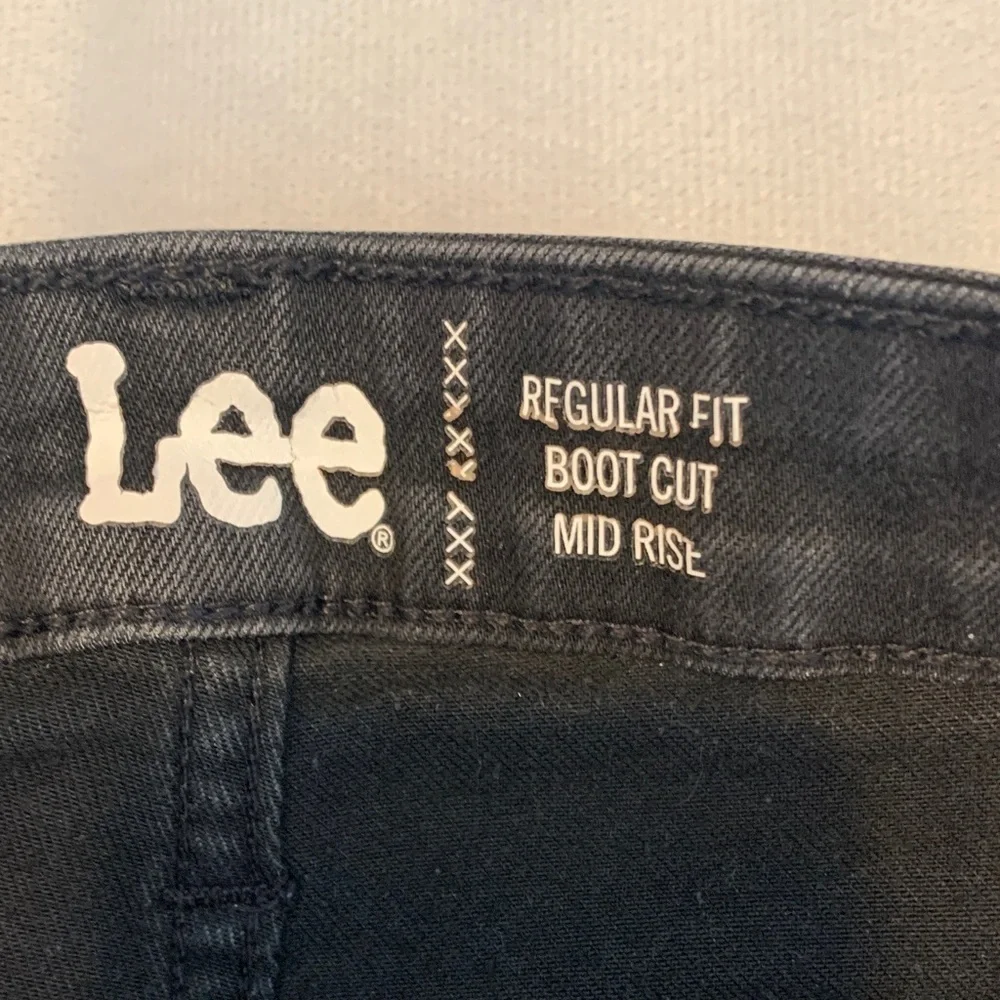Lee Dark Gray black Boot Cut regular fit Jeans midrise stars and moons size 6